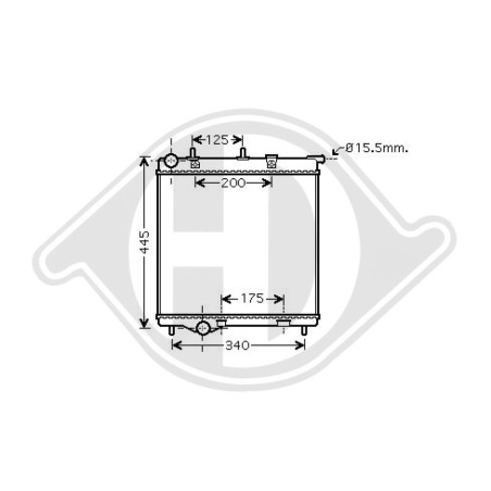 Radiatore Raffreddamento motore Citroen C3 02-05 (Cod. D-DCM2803)