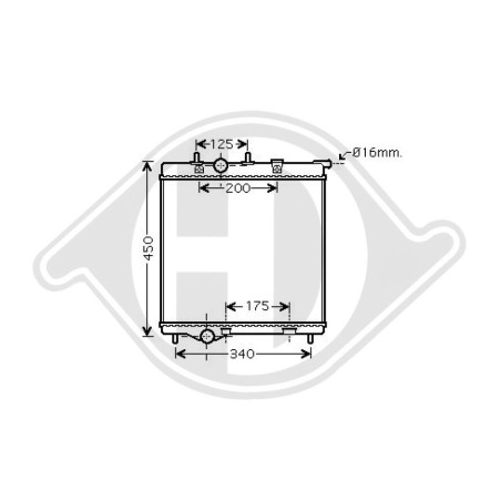 Radiatore Raffreddamento motore Citroen DS3 10- (Cod. D-DCM2808)