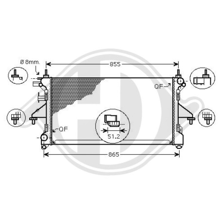 Radiatore Raffreddamento motore Citroen Jumper 06-14 (Cod. D-DCM2813)