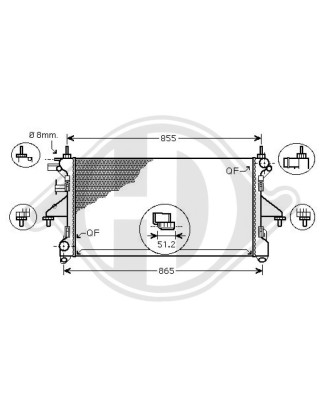 Radiatore Raffreddamento motore Citroen Jumper 06-14 (Cod. D-DCM2814)