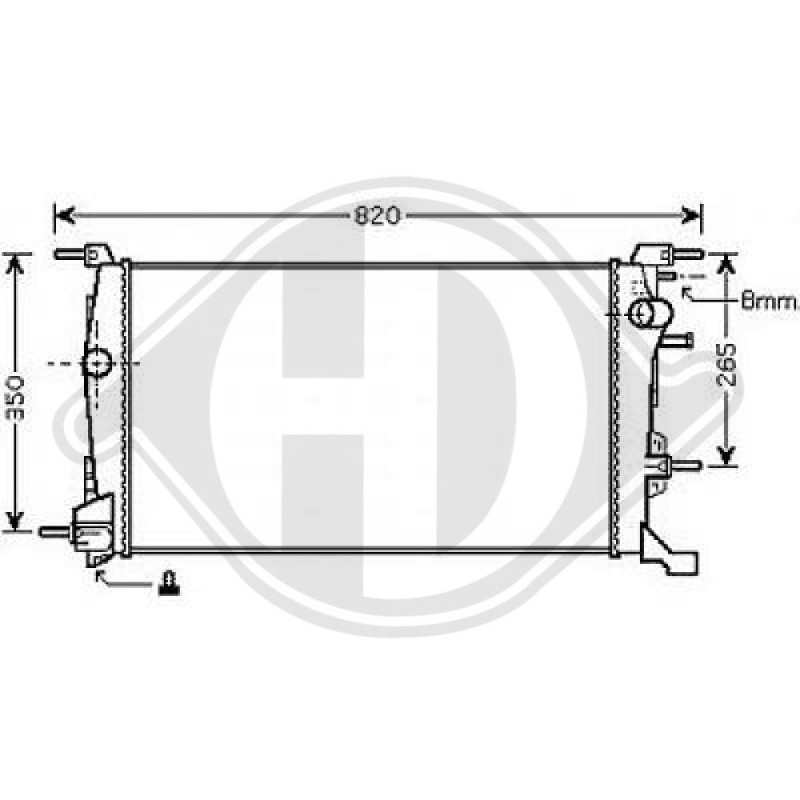 Radiatore Raffreddamento motore Renault Megane Coupe 08-16 (Cod. D-DCM2947)