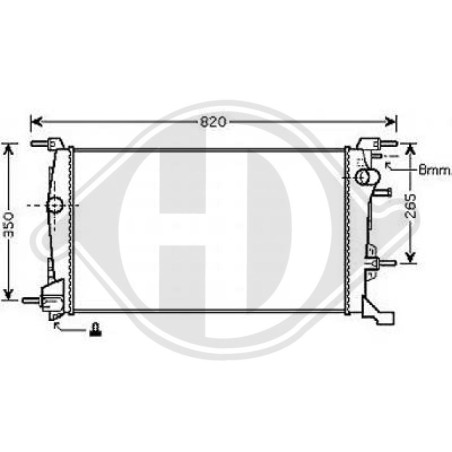 Radiatore Raffreddamento motore Renault Megane Coupe 08-16 (Cod. D-DCM2947)