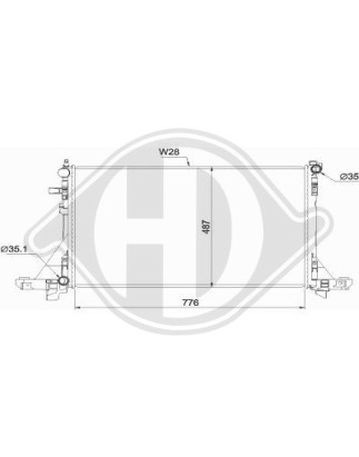 Radiatore Raffreddamento motore Opel Movano B 10- (Cod. D-DCM2967)
