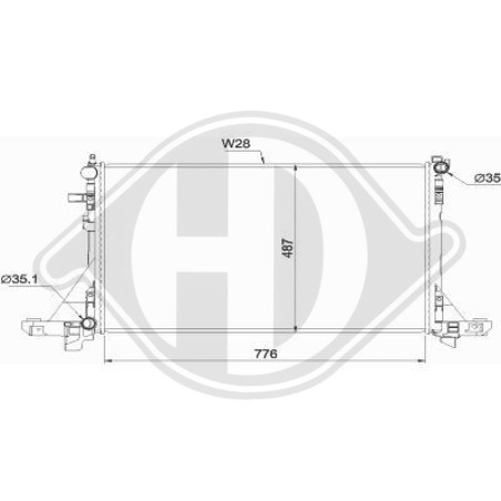 Radiatore Raffreddamento motore Opel Movano B 10- (Cod. D-DCM2967)