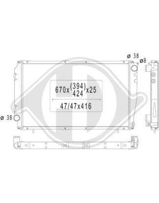 Radiatore Raffreddamento motore Subaru Impreza 93-01 (Cod. D-DCM3026)