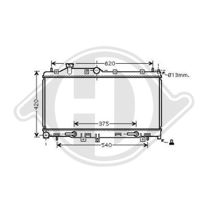 Radiatore Raffreddamento motore Subaru Legacy Berl./Station wagon 03-09 (Cod. D-DCM3045)