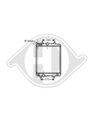 Radiatore Raffreddamento motore Citroen C1 05-08 (Cod. D-DCM3271)