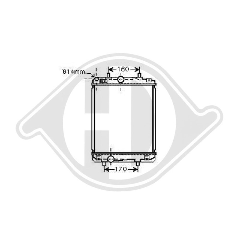 Radiatore Raffreddamento motore Citroen C1 05-08 (Cod. D-DCM3271)