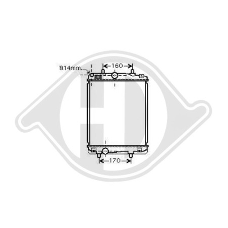 Radiatore Raffreddamento motore Citroen C1 05-08 (Cod. D-DCM3271)