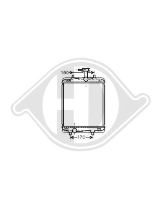 Radiatore Raffreddamento motore Peugeot 107 05-12 (Cod. D-DCM3273)