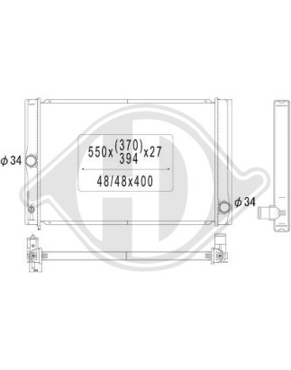 Radiatore Raffreddamento motore Toyota Auris 07-10 (Cod. D-DCM3287)