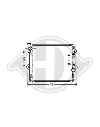 Radiatore Raffreddamento motore Toyota Landcruiser Prado 02-07 (Cod. D-DCM3314)