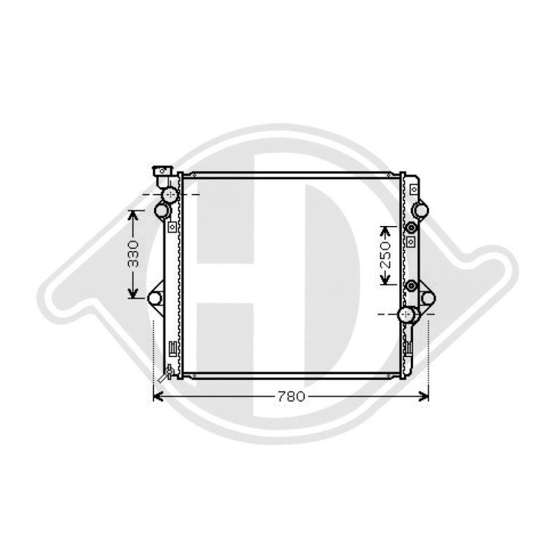 Radiatore Raffreddamento motore Toyota Landcruiser Prado 02-07 (Cod. D-DCM3314)