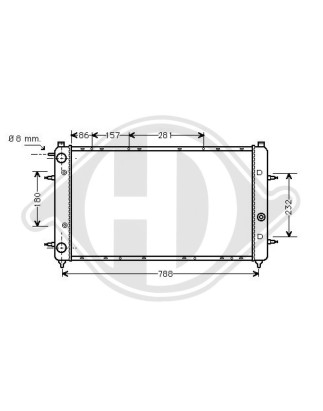 Radiatore Raffreddamento motore Volkswagen T4 Transporter 90-03 (Cod. D-DCM3410)