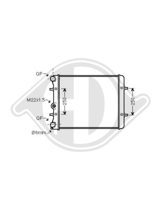 Radiatore Raffreddamento motore Seat Toledo/Leon(Typ1M/L) 99-04 (Cod. D-DCM3426)