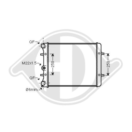 Radiatore Raffreddamento motore Seat Toledo/Leon(Typ1M/L) 99-04 (Cod. D-DCM3426)