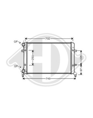 Radiatore Raffreddamento motore Audi A3 03-05 (Cod. D-DCM3439)
