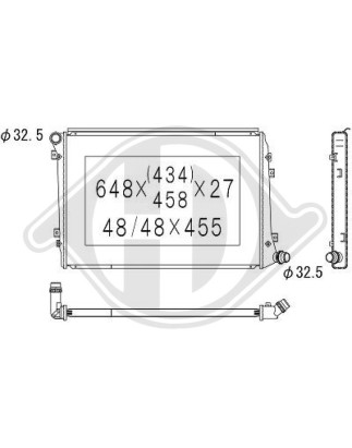 Radiatore Raffreddamento motore Audi A3 03-05 (Cod. D-DCM3446)