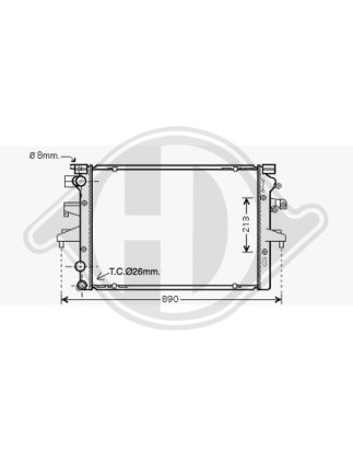 Radiatore Raffreddamento motore Volkswagen T5 Multivan/Caravelle 03-09 (Cod. D-DCM3449)