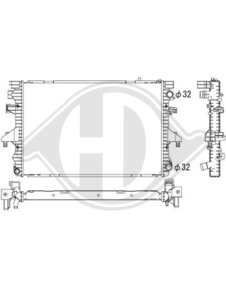 Radiatore Raffreddamento motore Volkswagen T5 Multivan/Caravelle 03-09 (Cod. D-DCM3450)