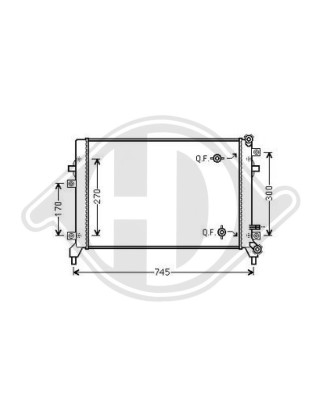 Radiatore Raffreddamento motore Skoda Octavia Berlina/Station wagon 08-13 (Cod. D-DCM3464)