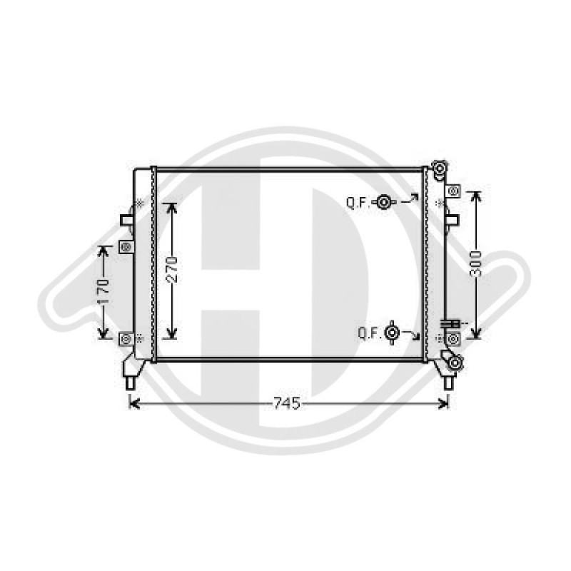 Radiatore Raffreddamento motore Skoda Octavia Berlina/Station wagon 08-13 (Cod. D-DCM3464)