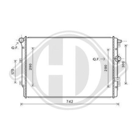 Radiatore Raffreddamento motore Seat Alhambra 10- (Cod. D-DCM3468)