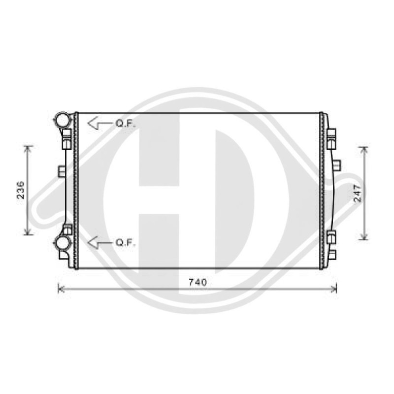 Radiatore Raffreddamento motore Seat Leon Berl./Station wagon 13-16 (Cod. D-DCM3472) Radiatore Raffreddamento motore Seat Leon Berl./Station wagon 13-16 (Cod. D-DCM3472)