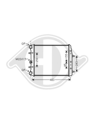 Radiatore Raffreddamento motore Seat Ibiza/Cordoba 02-05 (Cod. D-DCM3562)