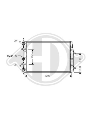 Radiatore Raffreddamento motore Seat Ibiza/Cordoba 02-05 (Cod. D-DCM3566)