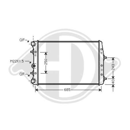 Radiatore Raffreddamento motore Seat Ibiza/Cordoba 02-05 (Cod. D-DCM3566)
