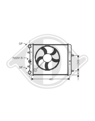 Radiatore Raffreddamento motore Seat Ibiza/Cordoba 02-05 (Cod. D-DCM3567)