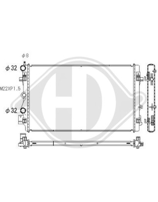 Radiatore Raffreddamento motore Audi A1 10-15 (Cod. D-DCM3569)