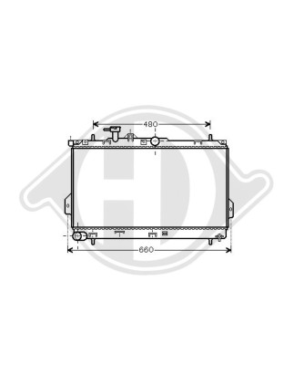 Radiatore Raffreddamento motore Hyundai Matrix 01-05 (Cod. D-DCM3662)