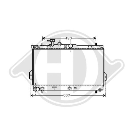 Radiatore Raffreddamento motore Hyundai Matrix 01-05 (Cod. D-DCM3662)