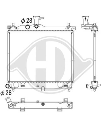 Radiatore Raffreddamento motore Hyundai I 10 08-11 (Cod. D-DCM3724)