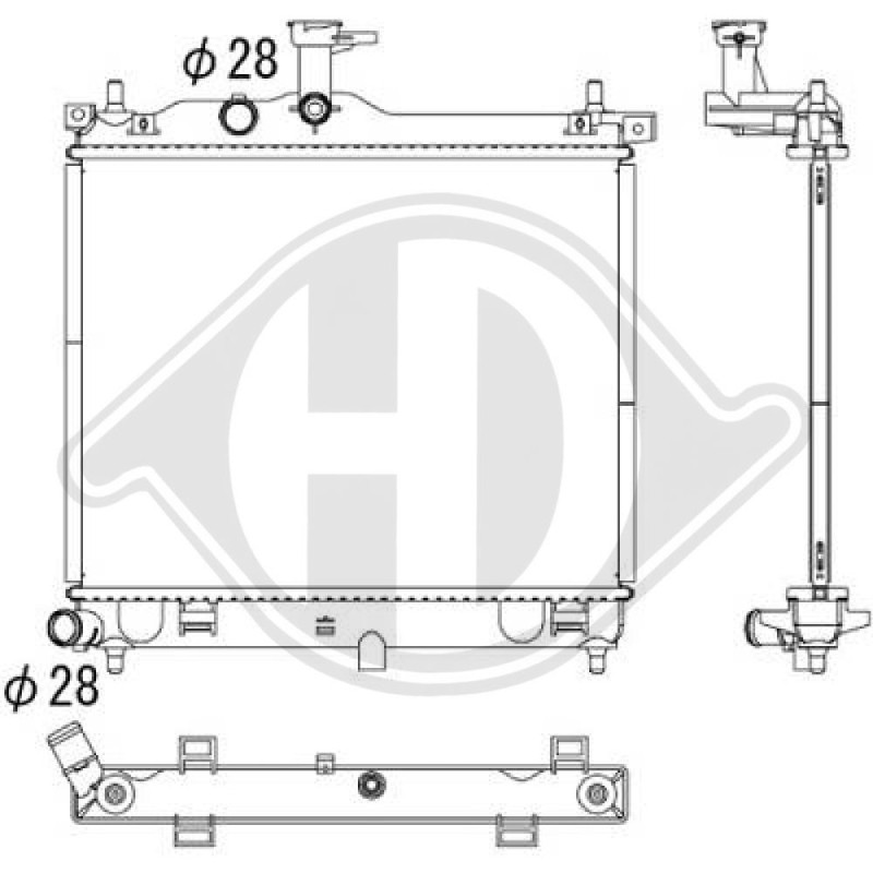 Radiatore Raffreddamento motore Hyundai I 10 08-11 (Cod. D-DCM3724)