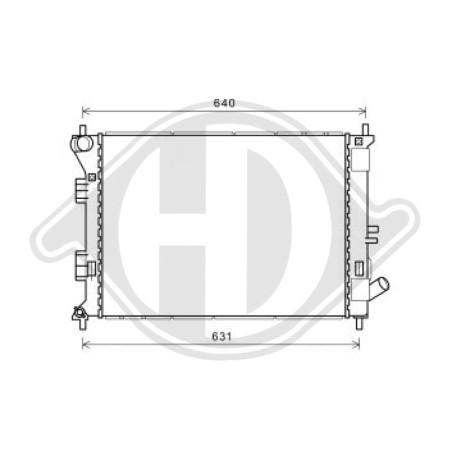 Radiatore Raffreddamento motore Hyundai I30 Berl./Station wagon 12-17 (Cod. D-DCM3732)
