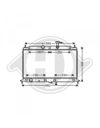 Radiatore Raffreddamento motore Kia Rio II 4/5 porte 05-11 (Cod. D-DCM3780)