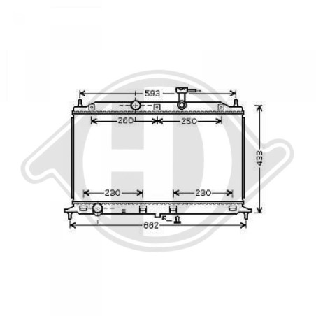 Radiatore Raffreddamento motore Kia Rio II 4/5 porte 05-11 (Cod. D-DCM3780)