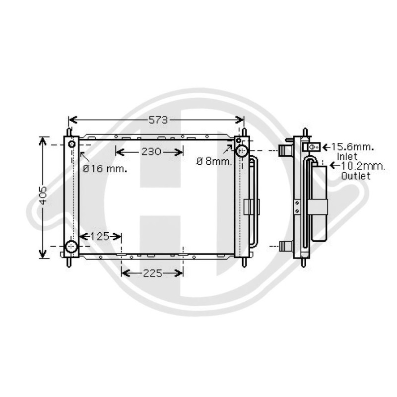 Radiatore Raffreddamento motore Renault Clio 05-09 (Cod. D-DCM3844)