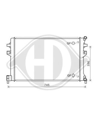 Radiatore Raffreddamento motore Audi A3 Berl./Sportback (Typ8V) 12-16 (Cod. D-DCM3851)