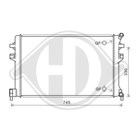 Radiatore Raffreddamento motore Audi A3 Berl./Sportback (Typ8V) 12-16 (Cod. D-DCM3851)