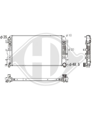 Radiatore Raffreddamento motore Mercedes Sprinter 06-13 (Cod. D-DCM3870)