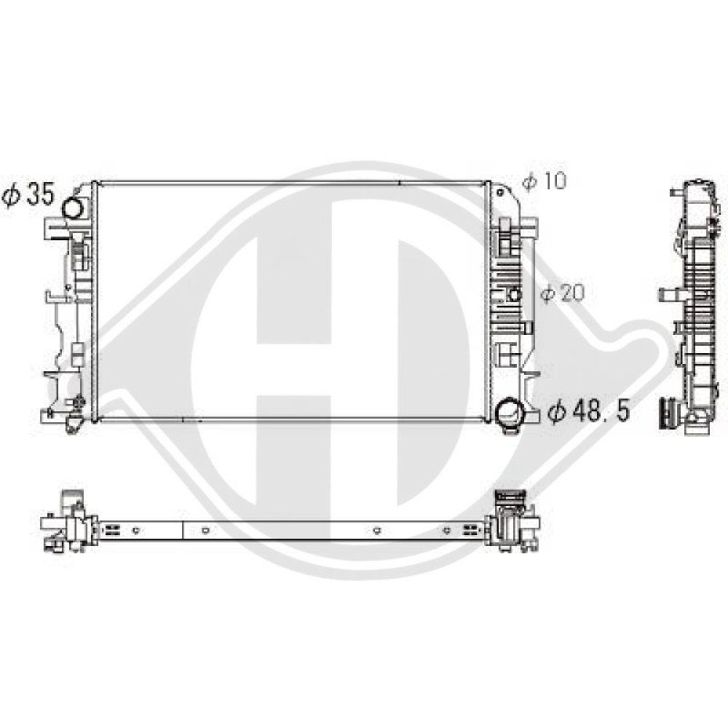 Radiatore Raffreddamento motore Mercedes Sprinter 06-13 (Cod. D-DCM3870)