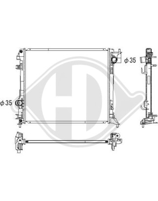 Radiatore Raffreddamento motore Nissan Qashqai 14-17 (Cod. D-DCM3932)
