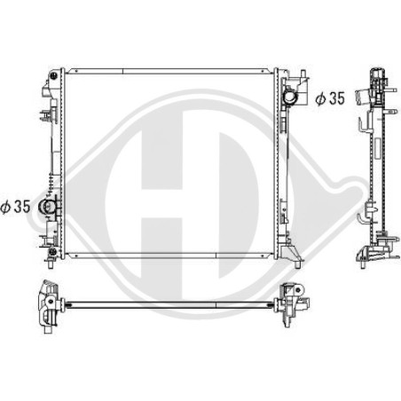 Radiatore Raffreddamento motore Nissan Qashqai 14-17 (Cod. D-DCM3932)