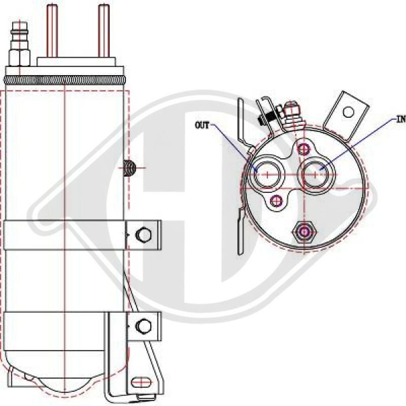 Essiccatore Climatizzatore Ford Transit 00-06 (Cod. D-DCT1101)