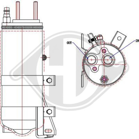 Essiccatore Climatizzatore Ford Transit 00-06 (Cod. D-DCT1101)