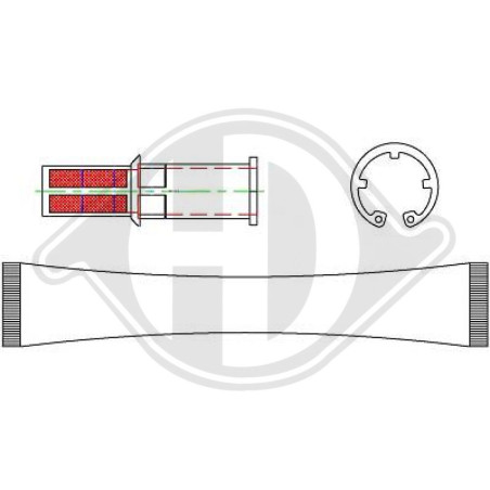 Essiccatore Climatizzatore Volkswagen Golf V 03-08 (Cod. D-DCT1246)